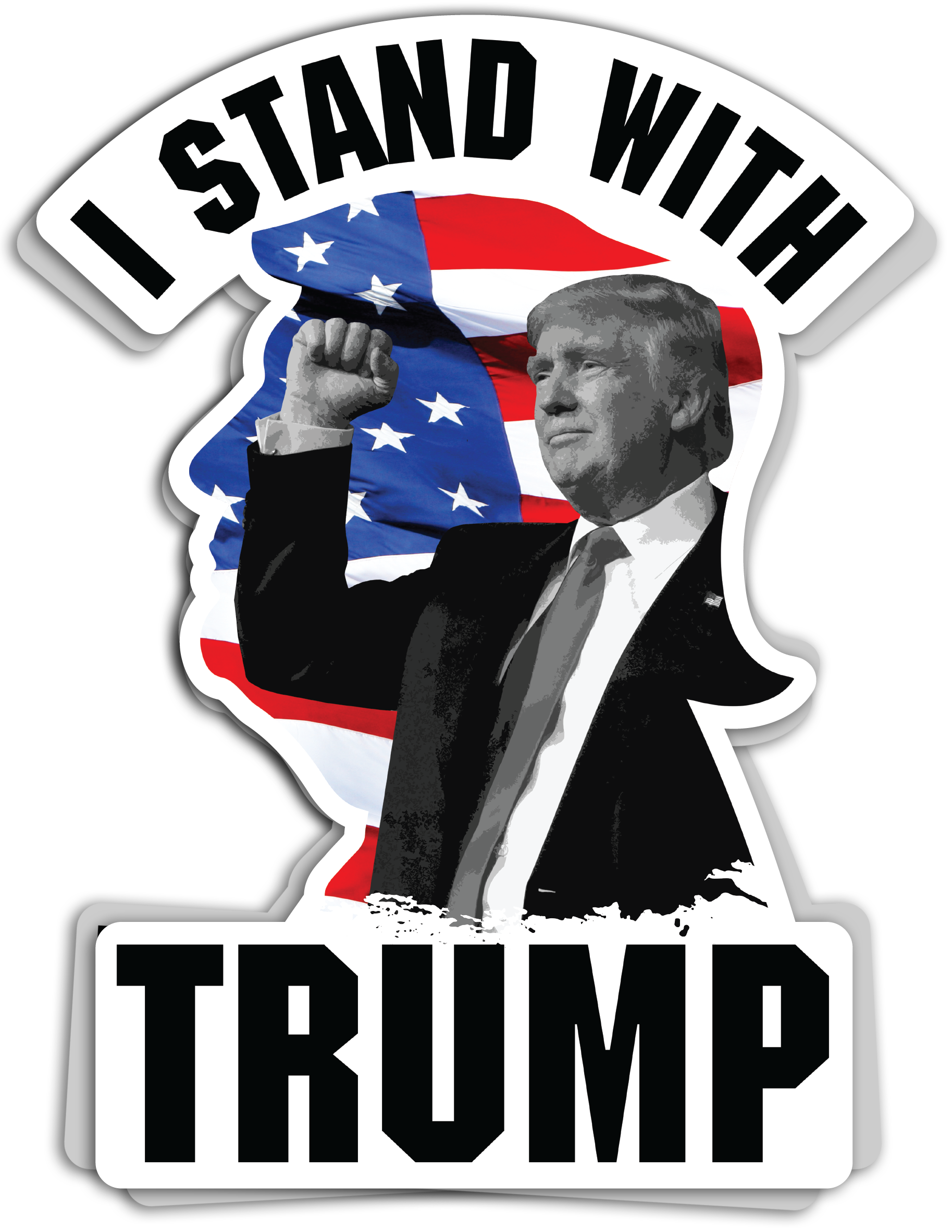 I Stand With Trump Silhouette Decal