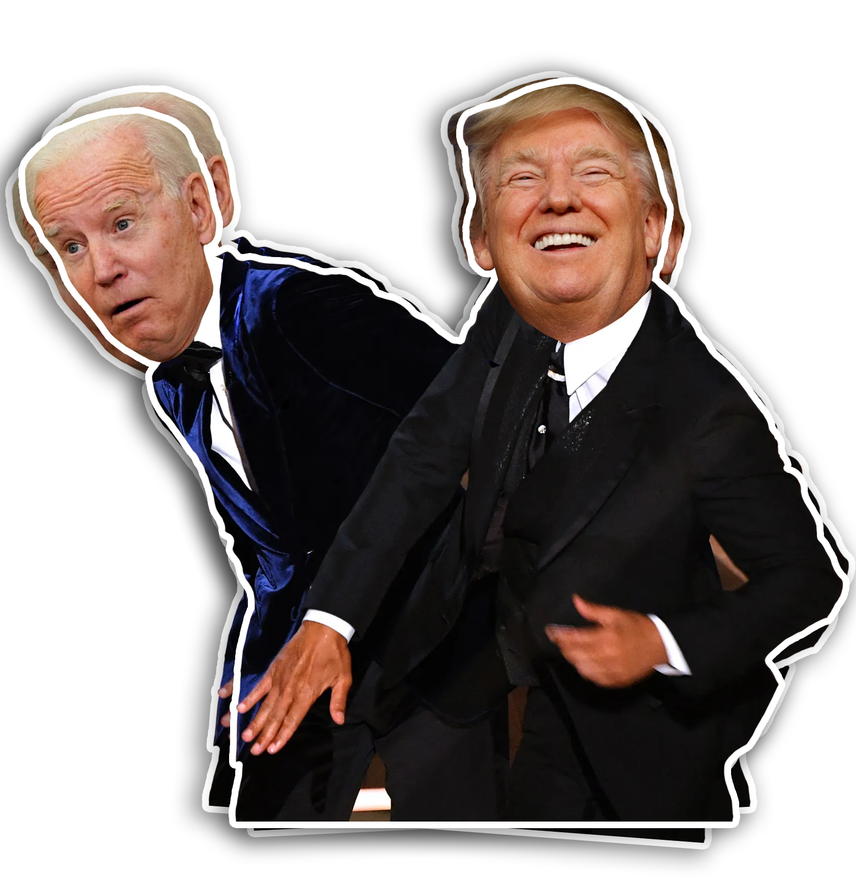 "Trump Slaps Biden" - Decal