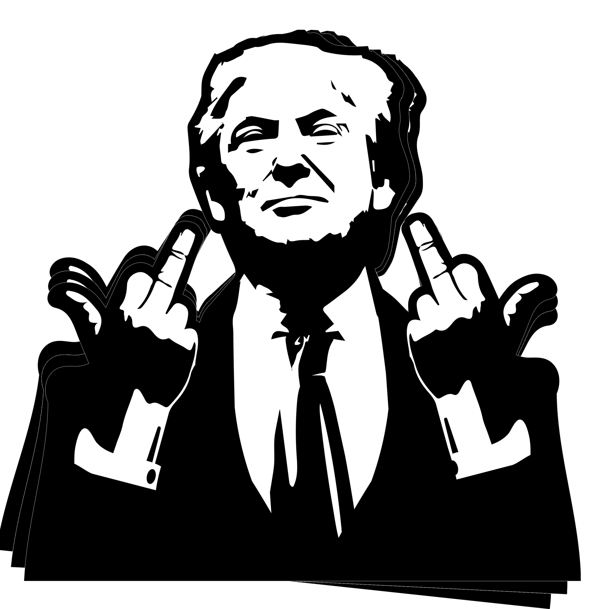 "Trump Middle Finger" - Decal