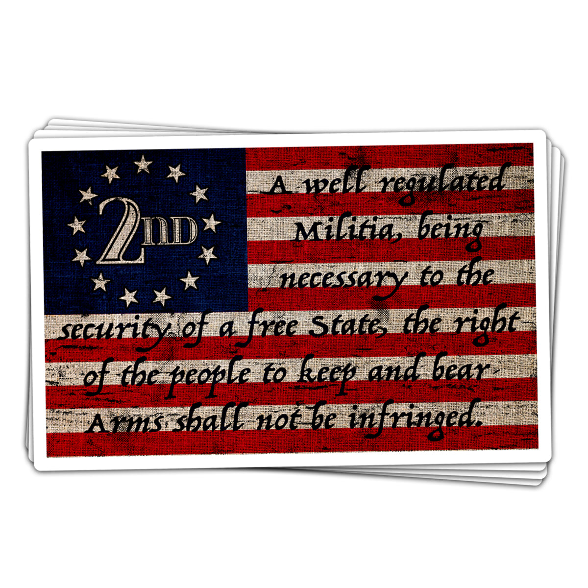 2nd Amendment Flag - Decal