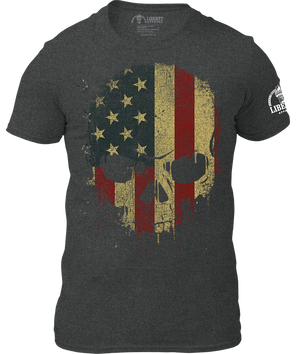 American Flag Grunge Skull