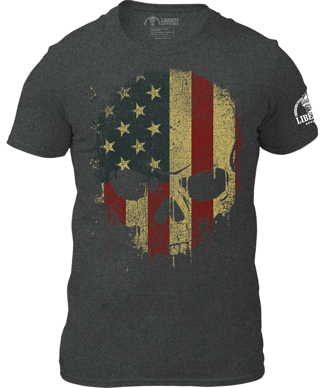 American Flag Grunge Skull