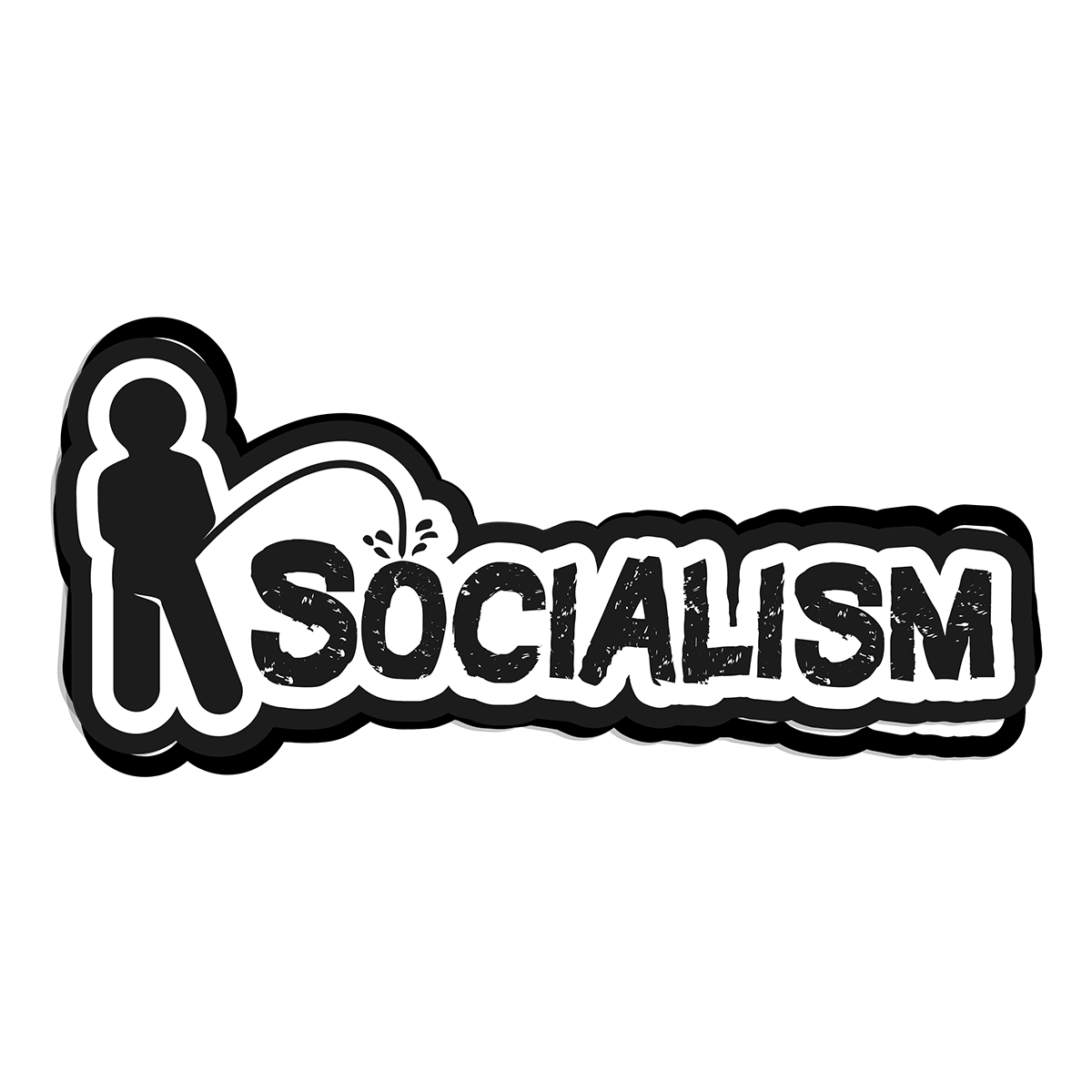 "Pissing On Socialism" - Decal