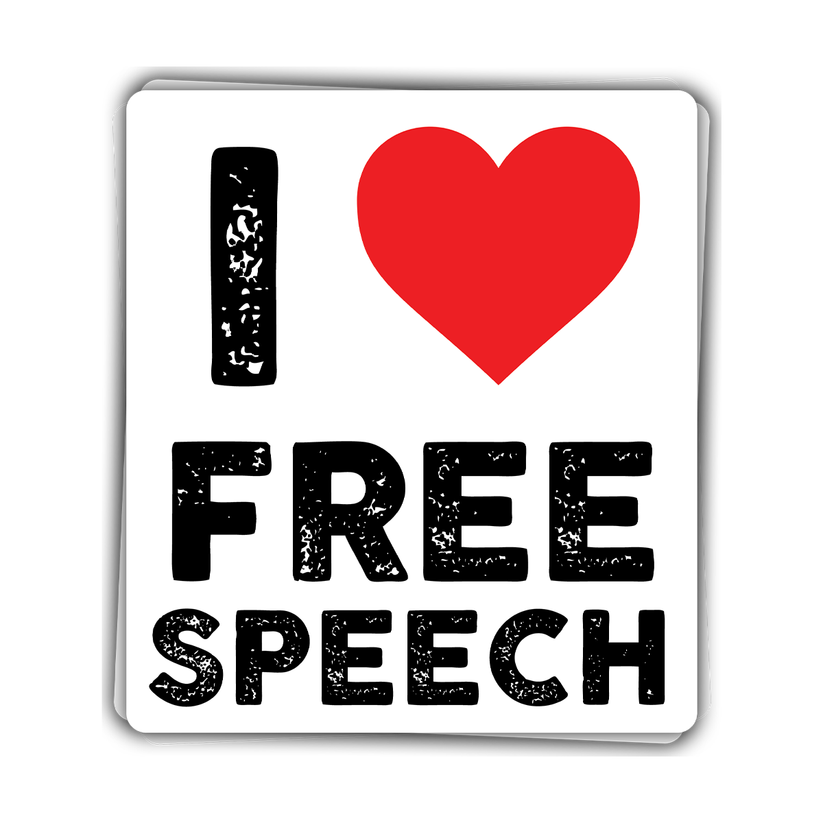 "I <3 Free Speech" - Decal
